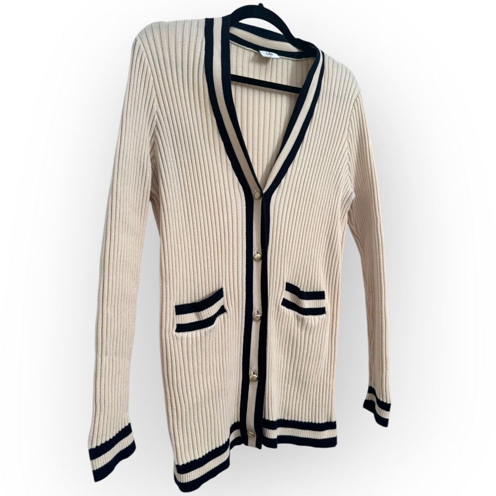 CABI Radcliffe Varsity Striped Cardigan, Medium, Retail $119 - Picture 6 of 11